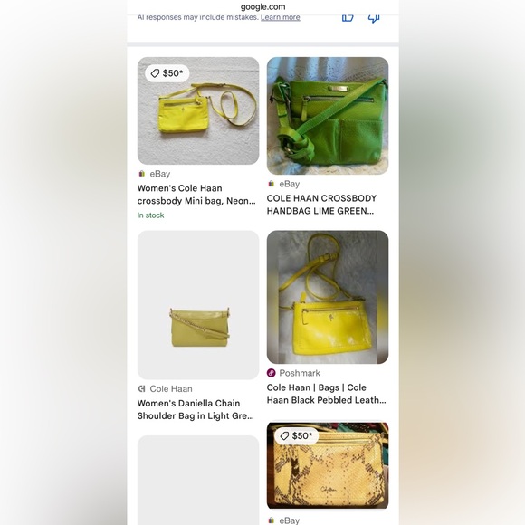 Cole Haan Neon Yellow Crossbody Bag - Picture 10 of 10
